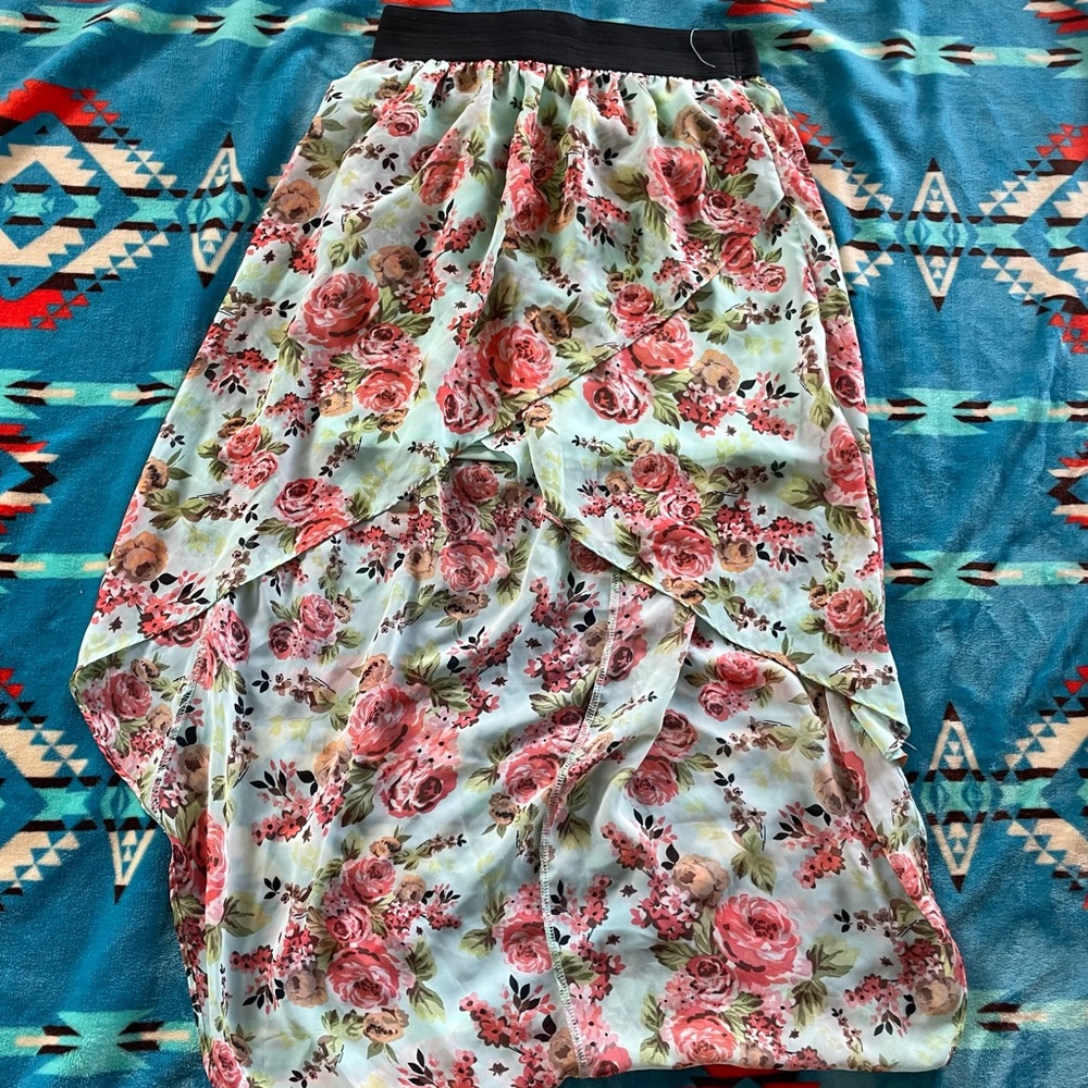 Brat star floral skirt